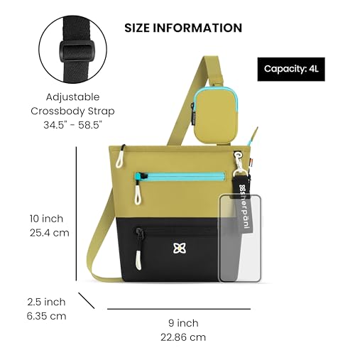 Image of Sherpani Sadie, Nylon Crossbody Bag, Lightweight Shoulder Bag, Travel Cross Body, Crossbody Purse for Women, RFID Protection, Removable Coin Purse, Travel Gift (Alchemy)