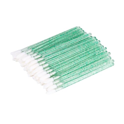 使い捨てクリスタルリップブラシ100個 メイクアップリップブラシ リップスティック リップグロスワンド アイシャドウブラシ アプリケーターツール メイクアップビューティーツールキット(ローズ)