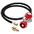 GASONE Propane Regulator - With Propane Brass Orifice 4 ft High Pressure Propane 0-20 PSI Adjustable Propane Regulator with hose QCC-1 type - Works With any U.S. Propane Tanks Red