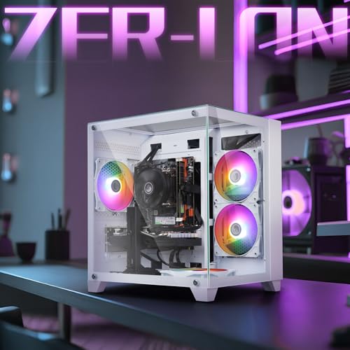 Image of Prebuilt Gaming PC Desktop, Intel Core i7 Desktop Computer up to 3.9 GHz | RTX 3050 8G Graphics Card, 16GB RAM, 512GB SSD, WiFi, RGB Fan, Win11, Tower Computer for Game, Office and Study