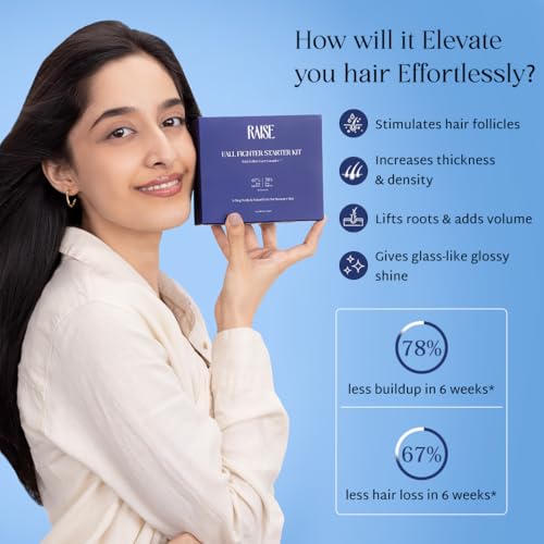 Image of Raise Fall Fighter Anti-Hairfall Travel Kit | 3-step hair care routine | 67% Less Hair Loss in 6 Weeks | Infused with Rosemary | SLS & Paraben Free | Exfoliate, Cleanse & Condition| 30ml Each