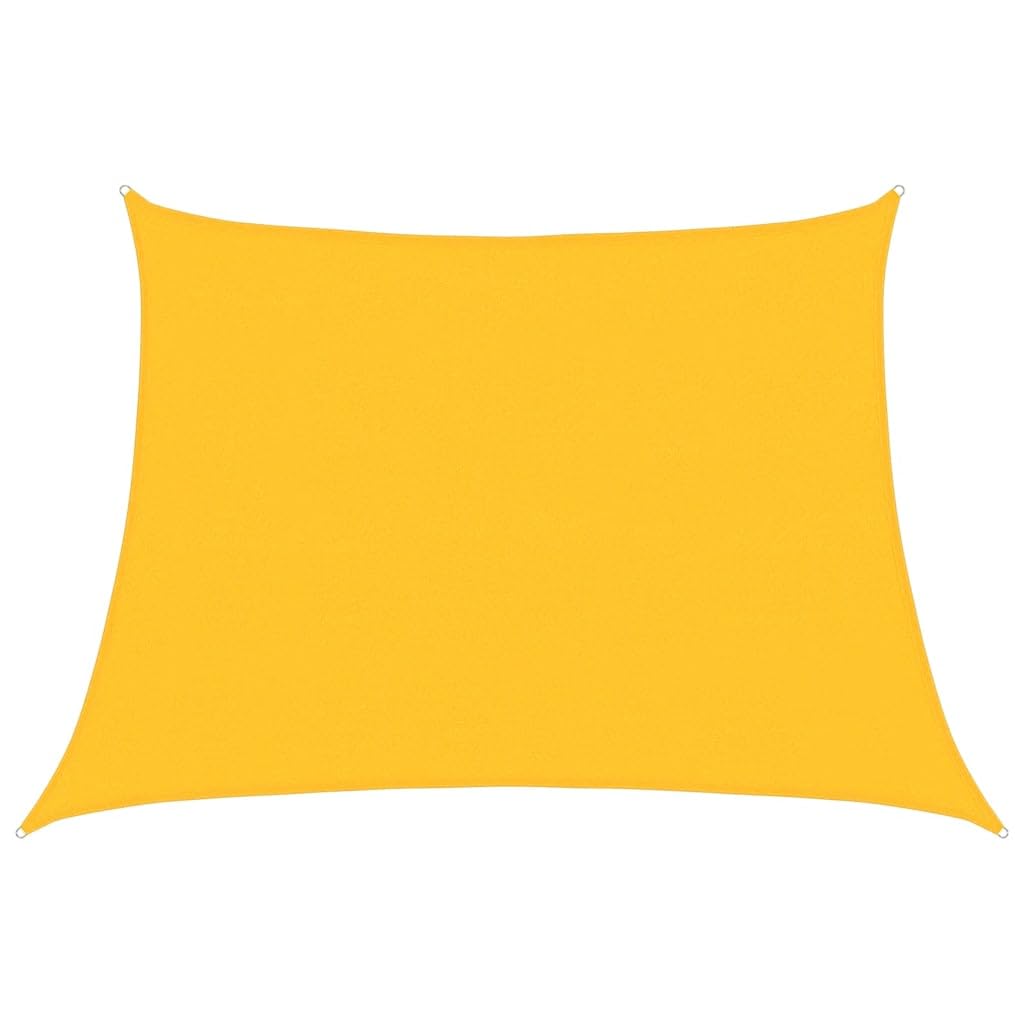 vidaXL Sunshade Sail, Sunscreen for Outdoor, UV Proof Awning for Wedding Party, Canopy Sun Sail Tarp, 160 g/m² Trapezium Yellow 4/5x3 m HDPE — image 1