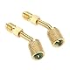 Aupoko 2 Stück R410A Adapter für Mini Spllit HVAC System, 5/16 SAE Female auf 1/4 SAE Male, Messing Quick Couplers für ältere 1/4 SAE Gauge Schläuche
