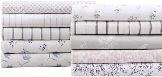 Miniatura 9 de Stone Cottage - Sábanas tamaño King, juego de ropa de cama de percal de algodón, juego de ropa de cama ideal crujiente y fresca (Foliage, King)