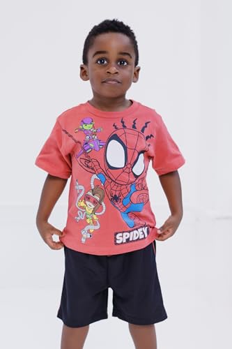 Image of Marvel T-Shirt and Mesh Shorts Outfit Set Toddler to Big Kid Sizes (2T - 14-16)