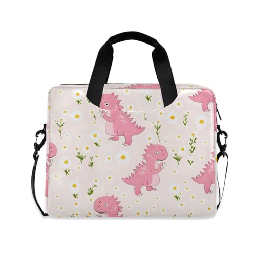 Bolsa maletín para laptop rosa diseño dinosaurio 13-15.6" miniatura 1