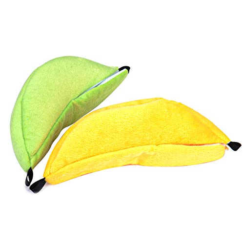 Hamster Thuis Hangend Hangmat Banaan Ontwerp Kleine Dieren Katoen Kooi Slapen Dierennest Bed Rat Hamster Speelgoed Kooi Swing (Kleur: Geel) - Image 5