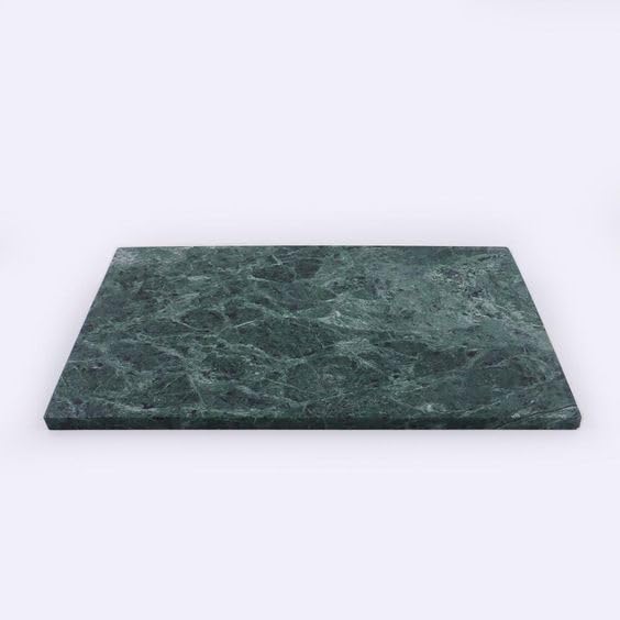 RM Rectangular Marble Cutting Boards - Green (12*16 cm) | Edges Marble Tray for Counter Top, Kitchen Serving, Dining Table Smooth Cheese Cutting Board for Rolling Dough, Cakes, Fruits and Vegetables