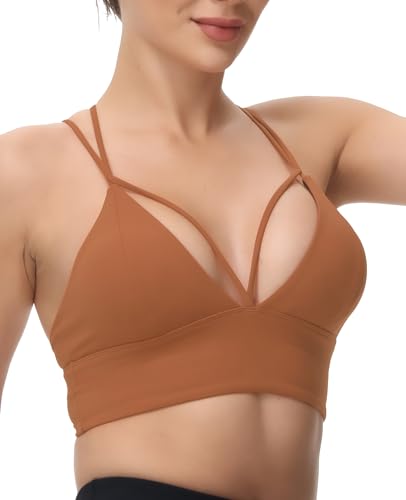 Image of MotoRun Bralettes for Women, Strappy Sports Bra Push up Bralette Sexy Bras Rave Top