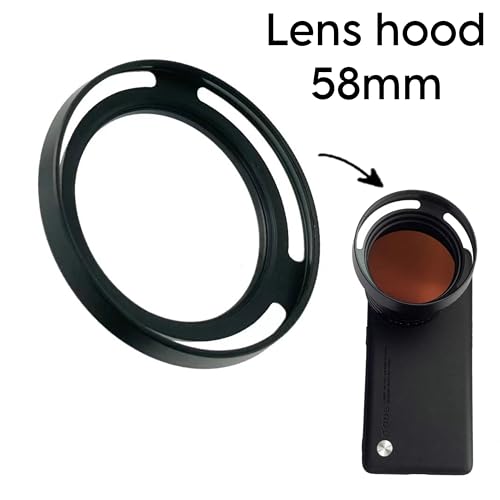 Image of GetZget Nd Filters Lens Hood Compatible with oneplus 12, iPhone 14 /15 pro & pro max, Xiaomi 14 Mobile Cover, DSLR Camera (Lens Hood, 58mm)