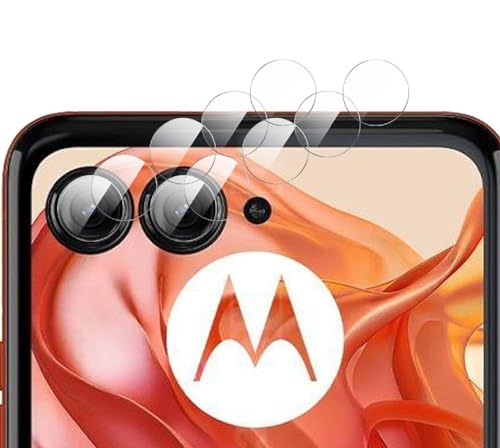 GIOPUEY [Super Mince 4 Pièces Caméra Arrière Protecteur Compatible avec Motorola Razr 50, HD Verre Trempé [Résistant aux Rayures] Verre Trempé Camera...