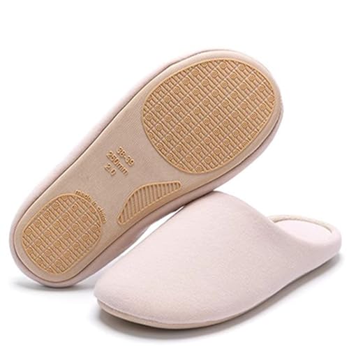 XUEMML Cotton Linen Slippers For Old Men， Japanese Non-slip Elderly Cotton Slippers, Maternity Soft Bottom Household Noiseless Indoor Home Shoes