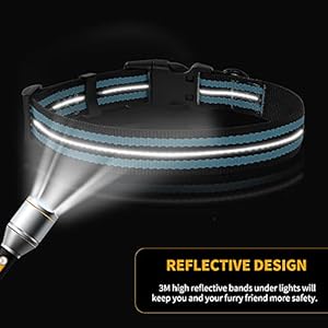   Mile-High-Life-Reflective-Dog-Collar-Nylon-Pet-Collars-wiith-Buckle-Light-Weight-Puppy-Collars-Light-Blue-Dog-Collars-for-Small-Dogs-Light-Blue-X-S