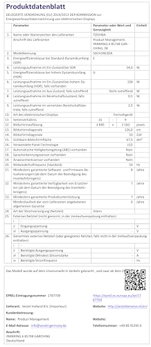 Toshiba Téléviseur LED 50UV3463DA, 127 cm, 4K Ultra HD, VIDAA Smart TV, Dolby Vision HDR, Wi-FI