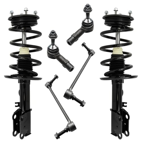 Image of Detroit Axle - 3.5L Front 6pc Struts Kit for 13-18 Ford Taurus, Sway Bar Links Outer Tie Rods Struts & Coil Spring 2013 2014 2015 2016 2017 2018 Replacement Suspension