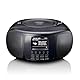 Lenco SCD-6000BK Tragbares Internetradio mit DAB+/FM, Bluetooth, CD-Player und 2,4-Zoll TFT-LCD-Farbdisplay, Dualband-WLAN, Stereo-Sound - schwarz