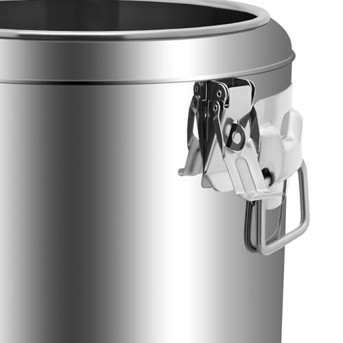 Dispensador de bebidas de acero inoxidable de 14 litros con tapa y grifo, calentador de alimentos, recipiente aislante, mantiene las bebidas calientes y frías durante 8 horas, para buffet, gastronomía - imagen 8