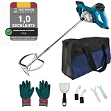 VKE Mezcladora de Mortero 2400W, Boîte à 6 Vitesses avec Sac de Rangement
