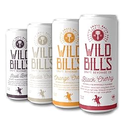 Amazon.com: Wild Bill's 4 Flavor Craft Soda Soft Drinks Variety Pack ...
