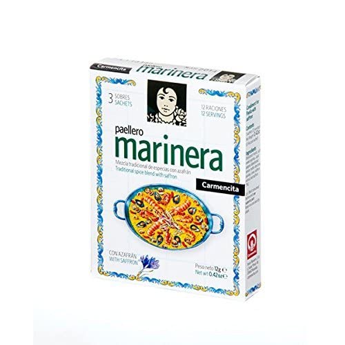 Paellero Paella Marinera Seasoning with Saffron Seafood Paella Mix (3 Packets) Gluten Free
