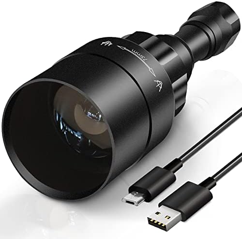 UniqueFire 1605 T75 850nm IR LED Flashlight Illuminator USB Rechargeable Night Vision Infrared Flashlight L…