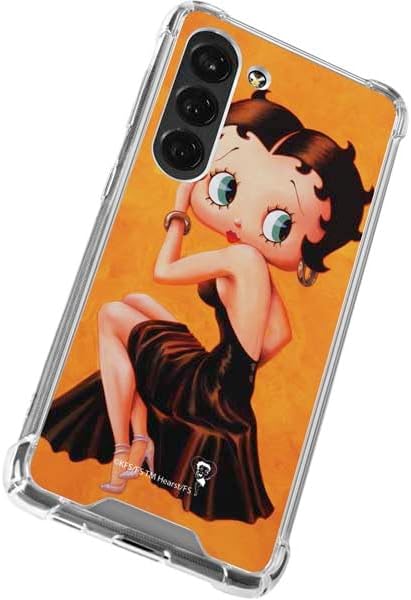 Skinit Clear Phone Case Compatible with Galaxy S23 - Officially Licensed Betty Boop Little Black Dress Design