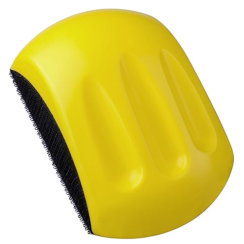 Bestgle Hand-Schleifklotz 125mm mit Klett, Verschluss Eckig Schleifpad Sanding Block für Schleifpapier Klett Schleifklotz mit Haken und Schlaufe Geeignet für Schleifarbeiten