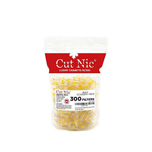 Cut-Nic 4 Hole Disposable Luxury Cigarette Filters (300 Filters)