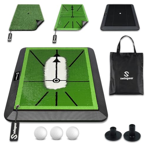 Golf Hitting Mat & Divot Board - Premium Practice mat - Swin...
