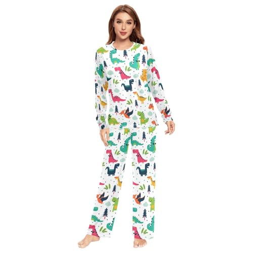 Fustylead Flower Floral Unisex Pajamas Set Various of Background 2 PCS Long Sleeve Sleepwear Lounge with Pocket for Men Women3