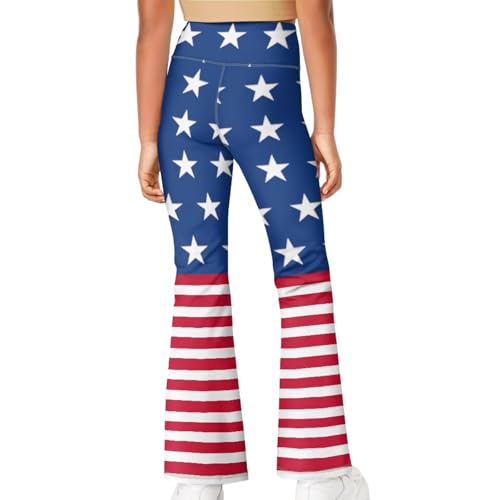 Image of Girls Flare Leggings 5-14T Cute Bell Bottoms for Girl Yoga Pants for Gym