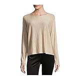 Eileen Fisher Maple Oat Seamless Featherweight Luxe Merino Round Neck Top Large