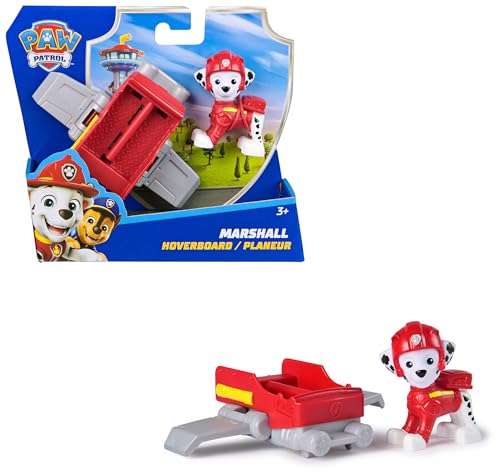 Paw Patrol: Action Pups, figura de ação da Marshall e avião hovercraft com asas dobráveis, brinquedos para meninos e meninas a partir dos 3 anos