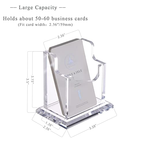 SANRUI Acrylic Business Card Holder for Desk,Vertical Business Card Display Clear Business Card Organizer - Thumbnail 2