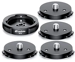 Leofoto QS-70K 70mm QS-70 Quick Link Set + 4 Q70 70mm QR Plates Tripod Ball Head Quick Release Mount Set