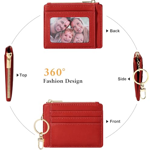 Image of Sodsay Card Case Slim Front Pocket Wallet for Women Credit Card Holder with Keychain | Slim, Front Pocket, Credit Card Holder, with Keychain