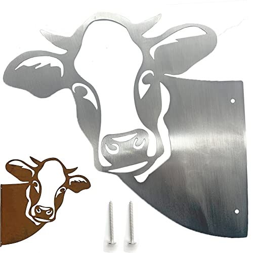 Décoration Vache en Métal Statue de jardin en forme vache en fer forgé décor Mur métal de Vache-métal Metal Art Mignon Silhouette Pour les terrasses de jardin et la décoration intérieure et extérieure