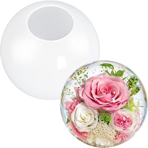 ZQYSING 4 Inch Resin Sphere Mold Seamless Large Round Ball Silicone Mold