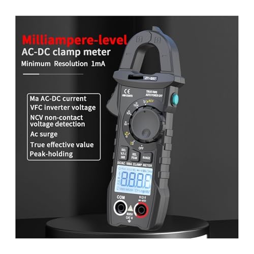 Pinza Amperimétrica Digital, Pinza Amperimétrica Pequeña AC-DC ZT-QS7 de Alta Precisión para Voltaje Resistencia Diagnóstico Automotriz miniatura 3