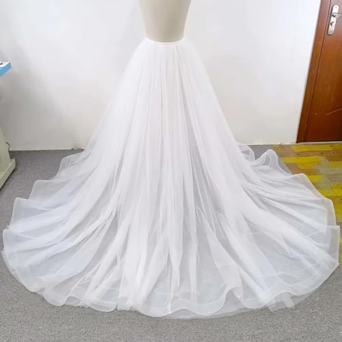 Tulle Bridal Detachable Long Train Bridal Overskirt Removalbe Skirt3