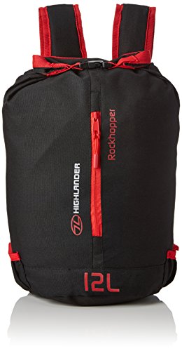 HIGHLANDER Mochila Rock Hopper  Negro Rojo  36  x 20  15  cm  12  litros  ruc221