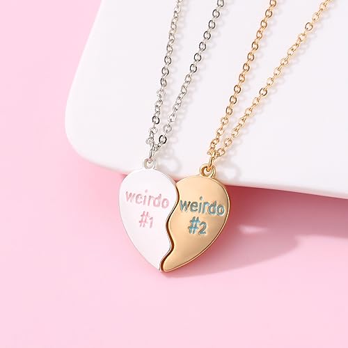 Magnetic Friendship Necklace Best Friend Necklace Matching Heart BFF Necklace for 2 Women Girls Bestie Friendship Gifts3
