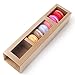 Essos Macaron Boxes for 6 to 7 Brown (Kraft) with Clear Display Window [25 pieces] Macarons Container or Packaging Box Kit for Chocolate Truffles Cake Pops Desserts Mini Cupcakes Cookies or Muffins
