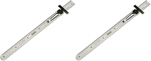 General Tools Regla de acero inoxidable de precisión flexible 3001 de 6 pulgadas, cromada (paquete de 2)