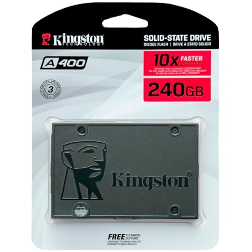 SSD 240GB Kingston A400, SATA, Leitura 500MB/s, Gravação 350MB/s -