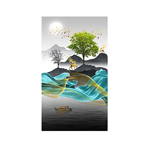 Kit diamant peinture arbre coloré XXL 80x180cm mosaïque strass complet pour salon