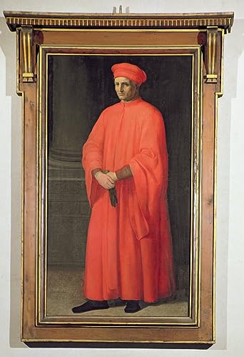 Toile murale abstraite et portrait historique Francesco Datini 60x90cm