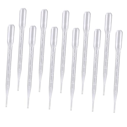 MUCKLILY Graduated Droppers for Lab Use 300pcs Plastic Pipettes for Chemistry Experiments