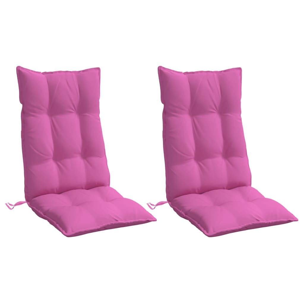 vidaXL Hochlehner-Auflagen 2 STK. Rosa Oxford-Gewebe