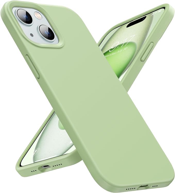 Image of MIDOS Back Cover Compatible with iPhone 15 Case Liquid Silicone Full Protection Shock Proof Back Cover for iPhone 15 (Green)